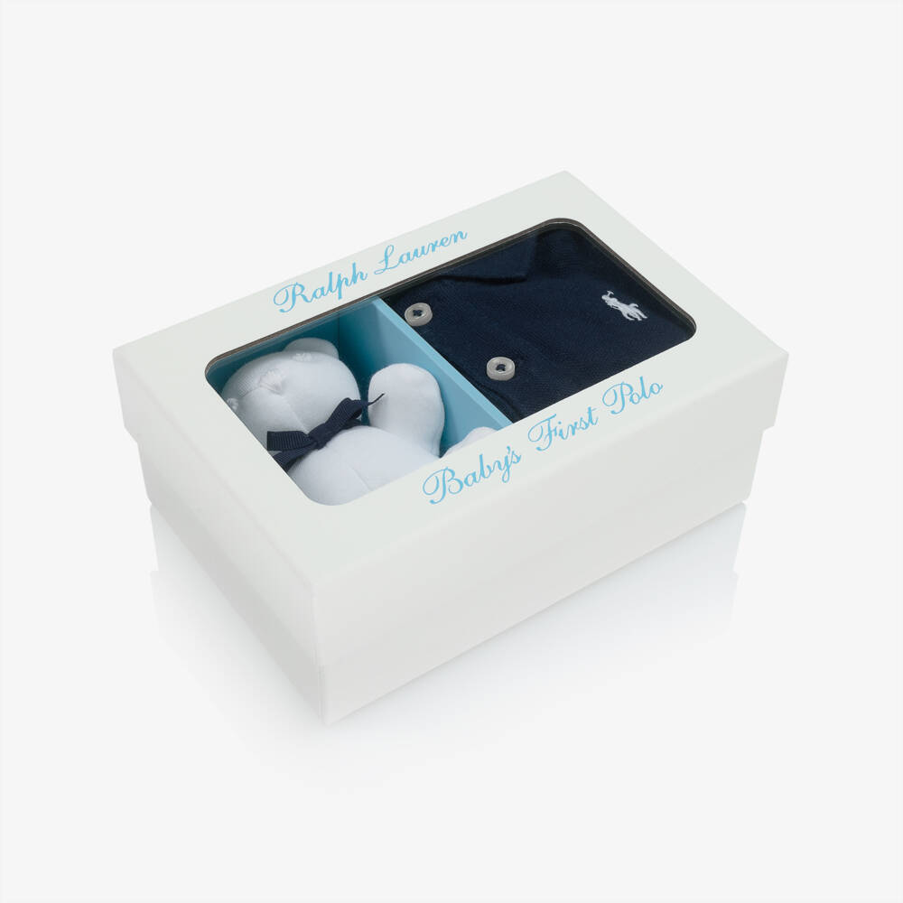 Ralph Lauren-قميص بولو لون أزرق للمواليد | Childrensalon