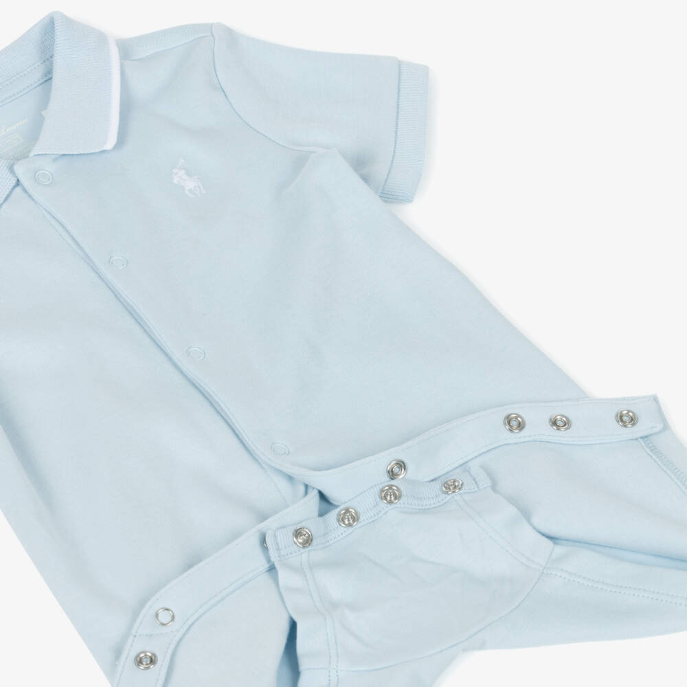 Ralph Lauren-Baby Boys Blue Pony Logo Shortie | Childrensalon