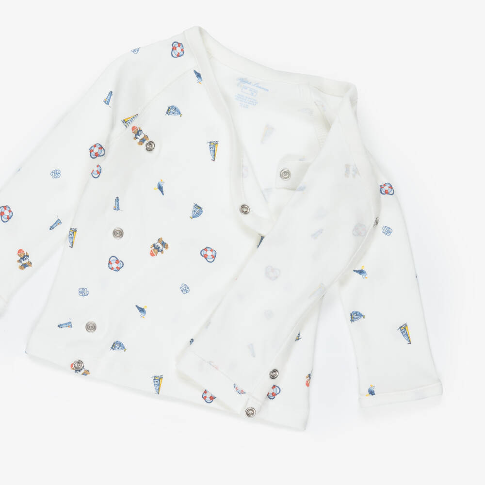Ralph Lauren-Baby Boys Cotton Babysuit Set with Nautical & Logo Prints | Childrensalon