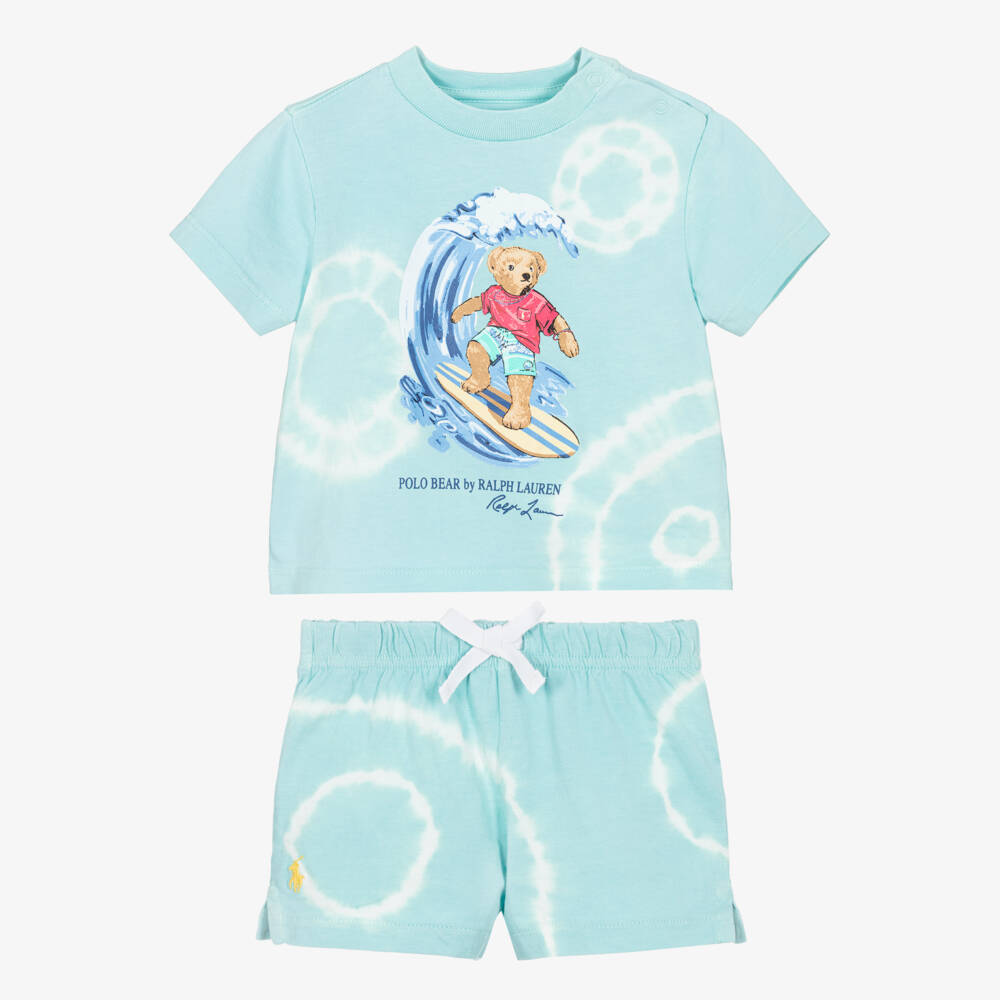 Ralph Lauren-Baby Boys Cotton Polo Bear Shorts Set | Childrensalon