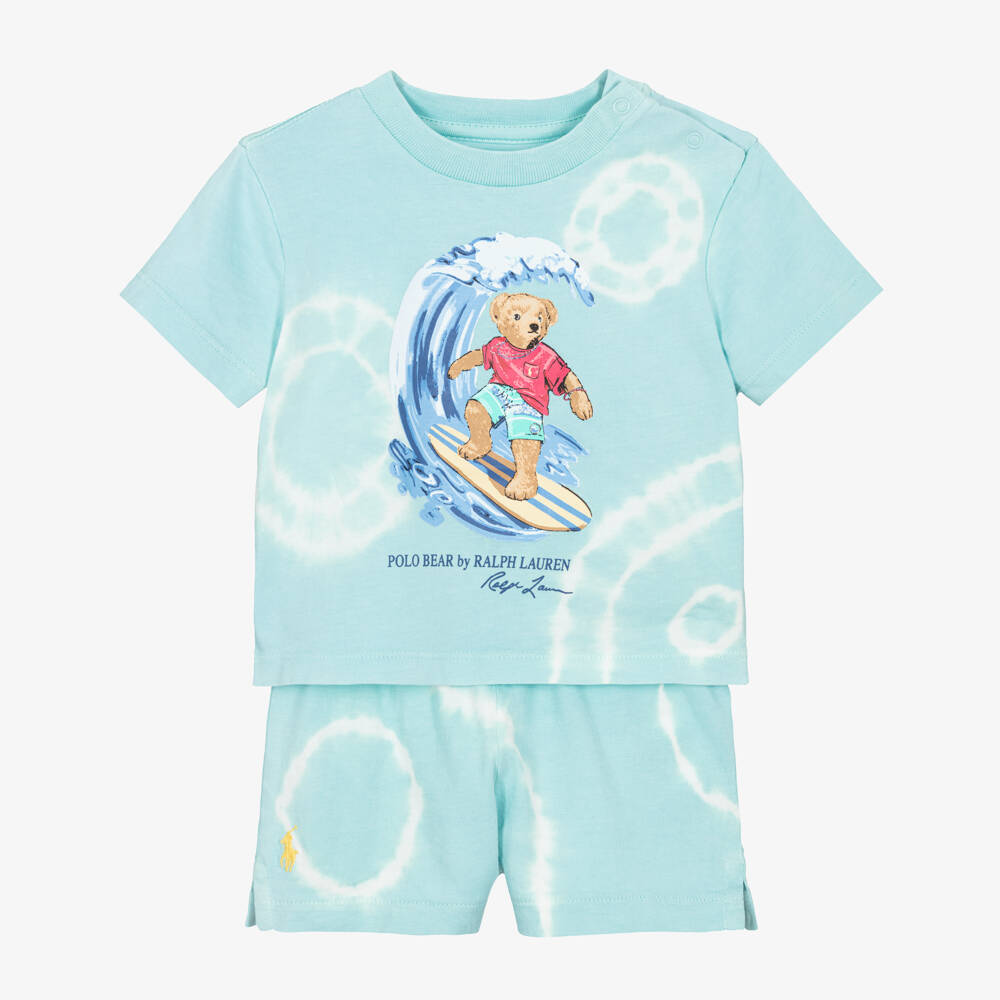 Ralph Lauren-Baby Boys Cotton Polo Bear Shorts Set | Childrensalon