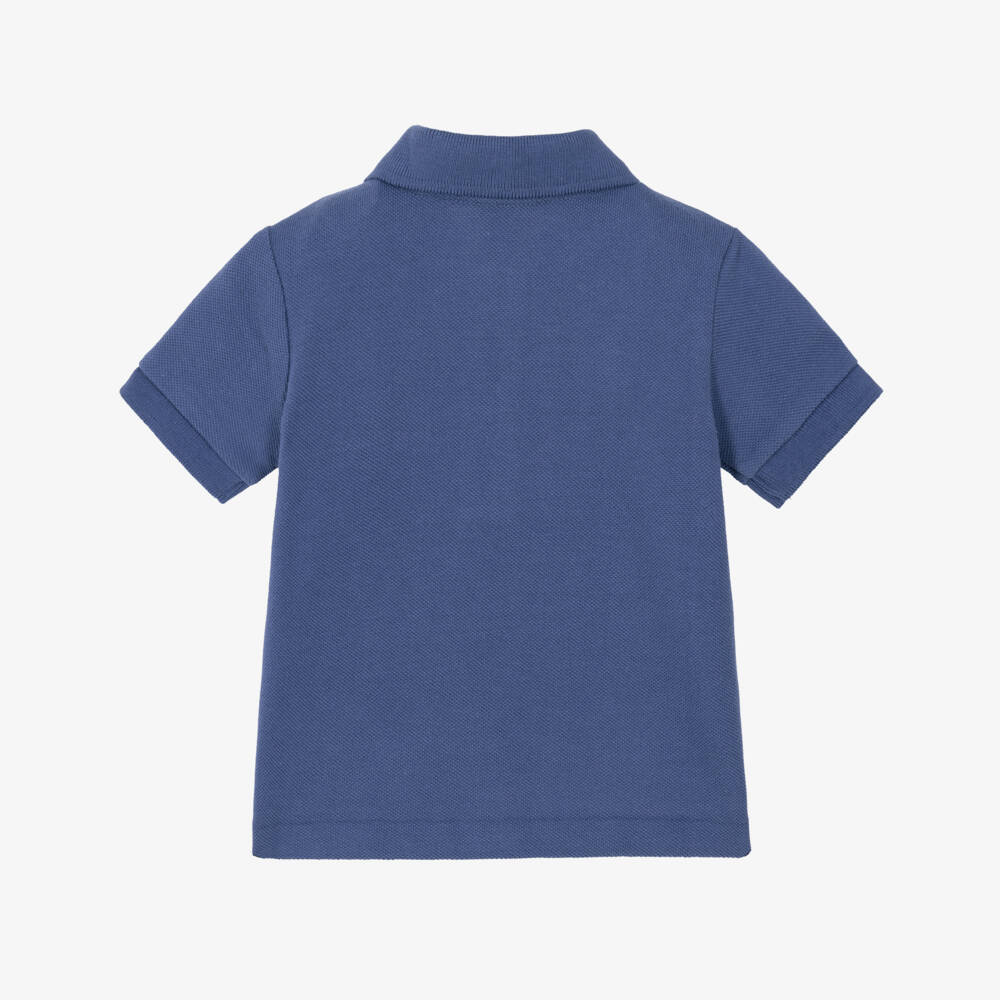 Ralph Lauren-Baby Boys Dark Blue Piqué Polo Shirt | Childrensalon