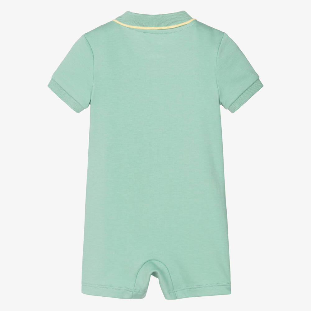 Ralph Lauren-Baby Boys Green Cotton Jersey Polo Shortie | Childrensalon
