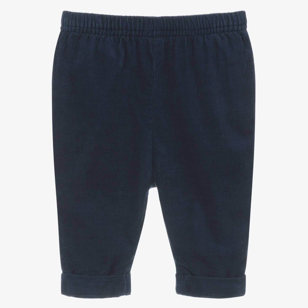 Ralph Lauren-Baby Boys Navy Blue Cotton Corduroy Trousers | Childrensalon