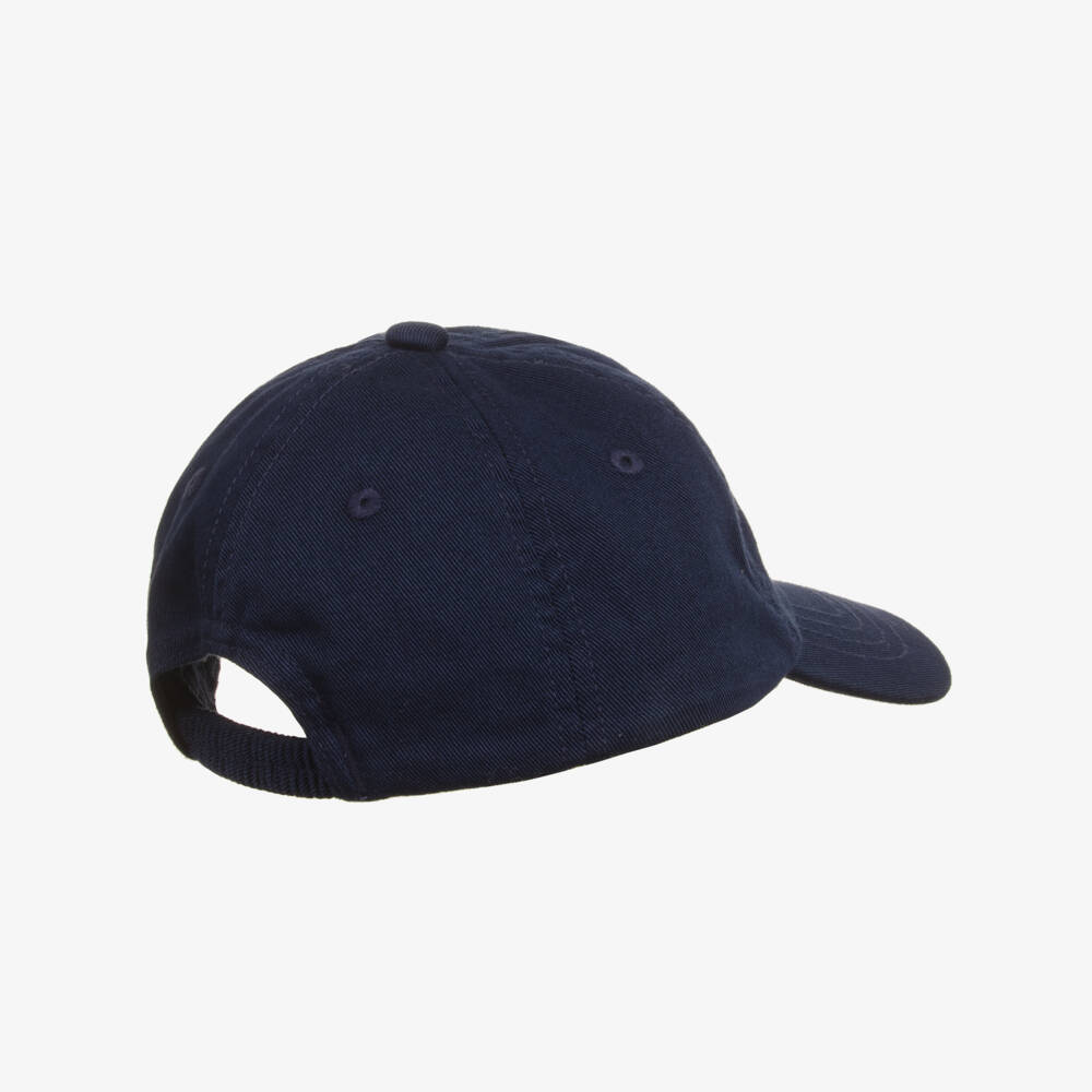 Ralph Lauren-Baby Boys Navy Blue Cotton Twill Polo Bear Cap | Childrensalon