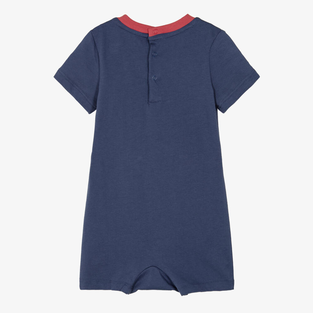 Ralph Lauren-Baby Boys Navy Blue Nautical Polo Bear Cotton Shortie | Childrensalon