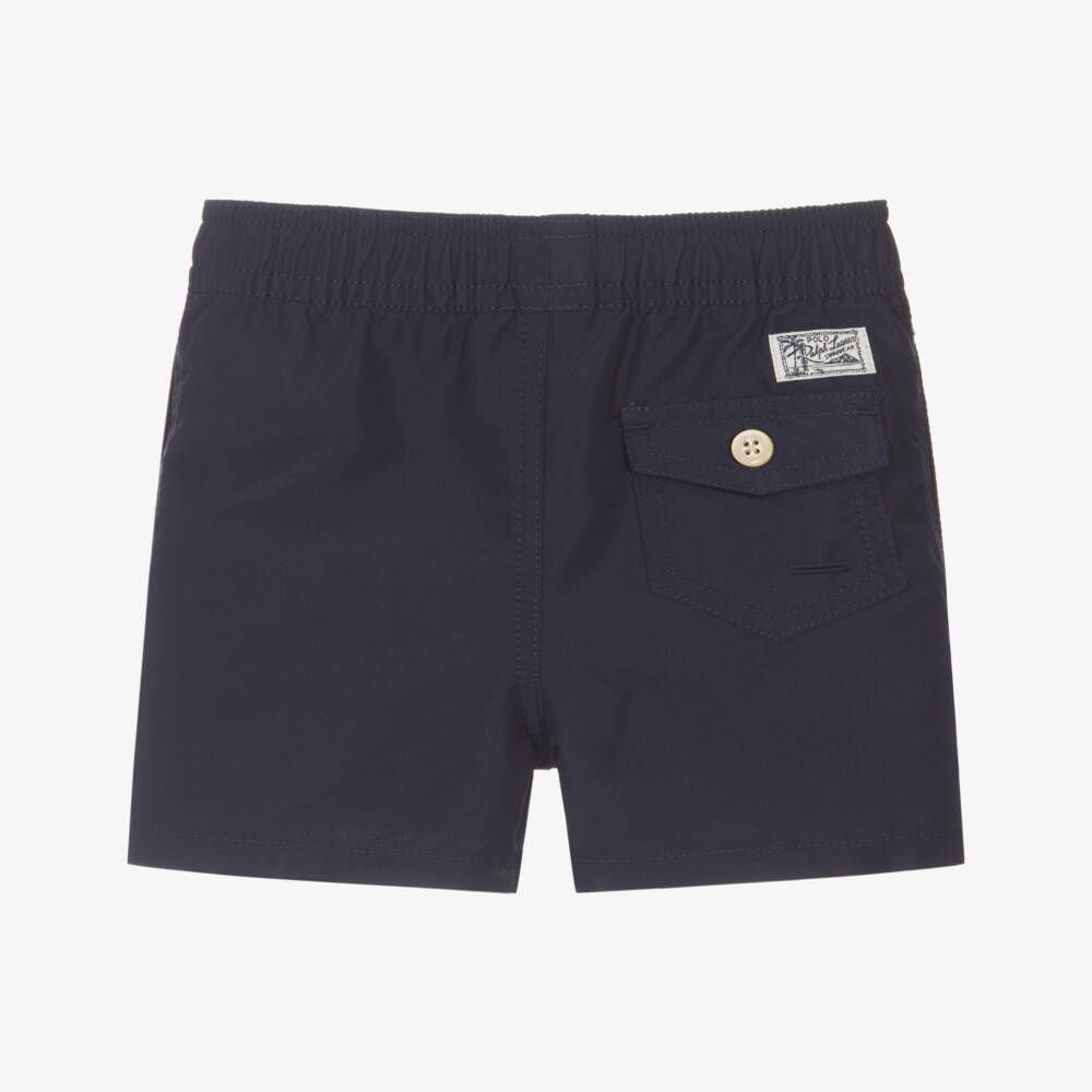 Ralph Lauren-Baby Boys Navy Blue Swim Shorts | Childrensalon