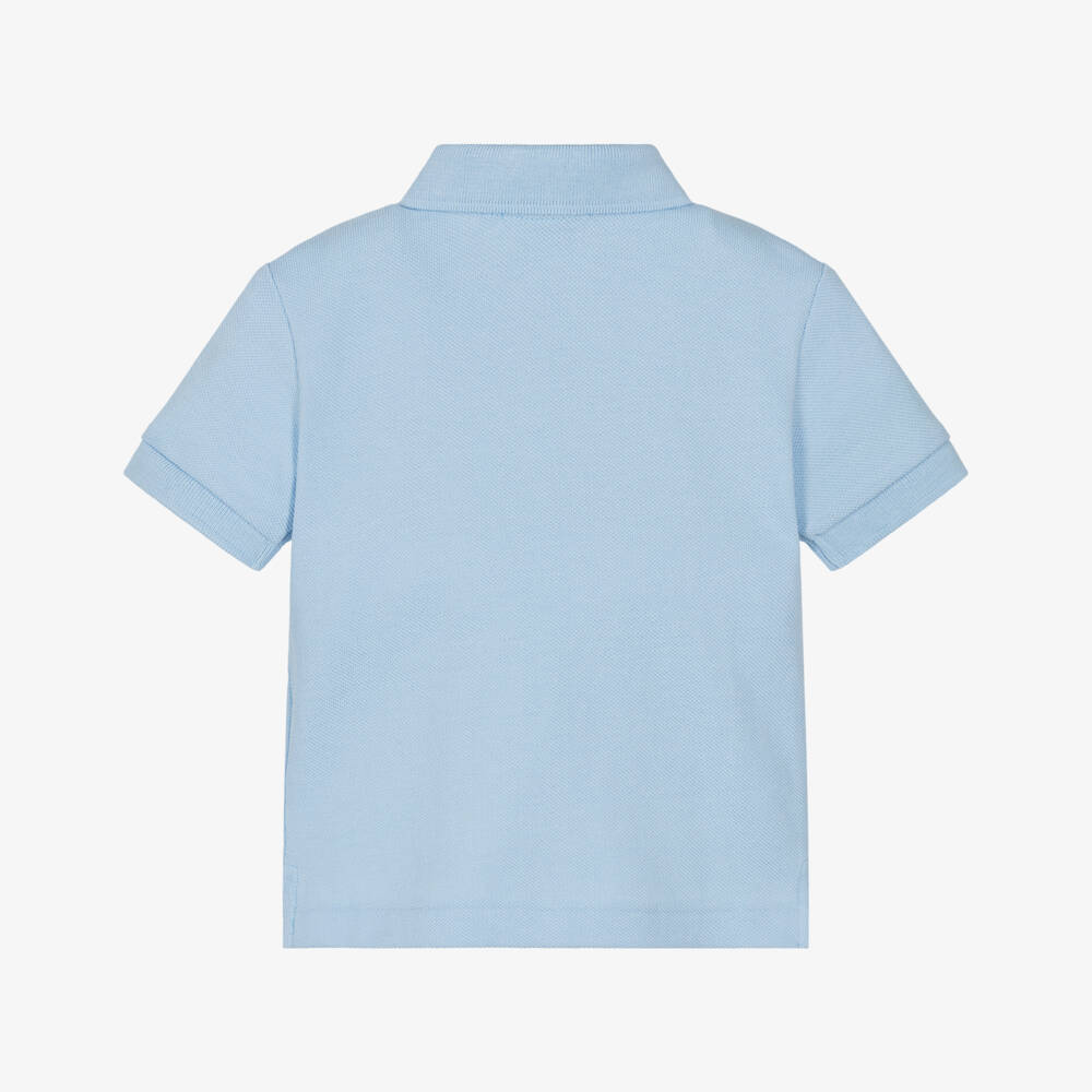 Ralph Lauren-قميص بولو قطن بيكيه لون أزرق فاتح للأولاد الرضع | Childrensalon