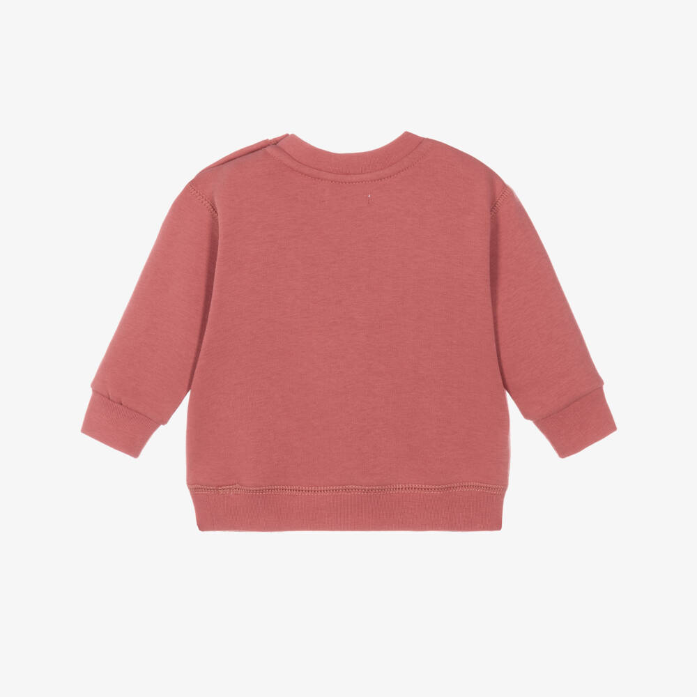 Ralph Lauren-Baby Boys Red Cotton Sweatshirt with Fishing Polo Bear | Childrensalon