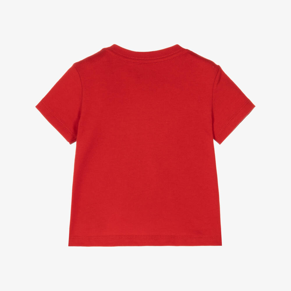 Ralph Lauren-Baby Boys Red Polo Bear T-Shirt in Cotton Jersey | Childrensalon