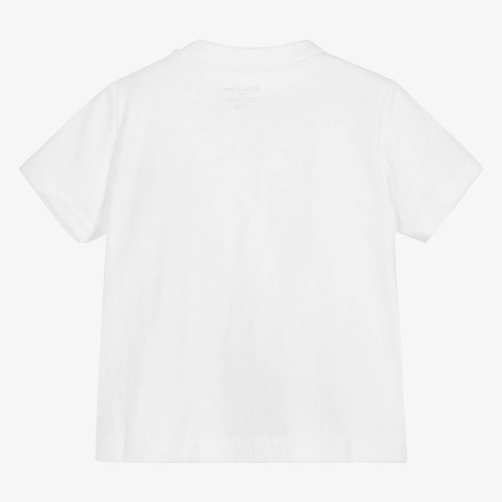 Ralph Lauren-Baby Boys White Pony Logo Cotton T-Shirt  | Childrensalon