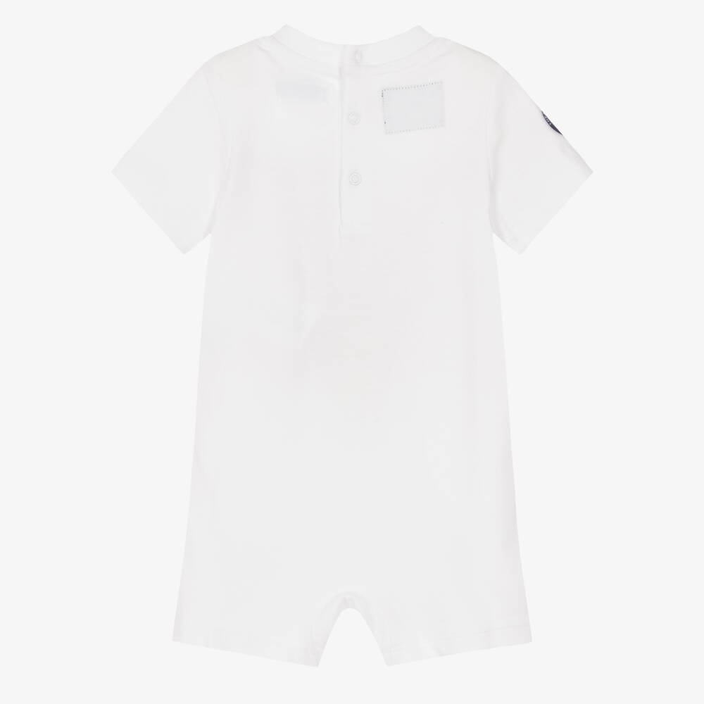 Ralph Lauren-Baby Boys White Wimbledon Collection Shortie with Polo Bear | Childrensalon