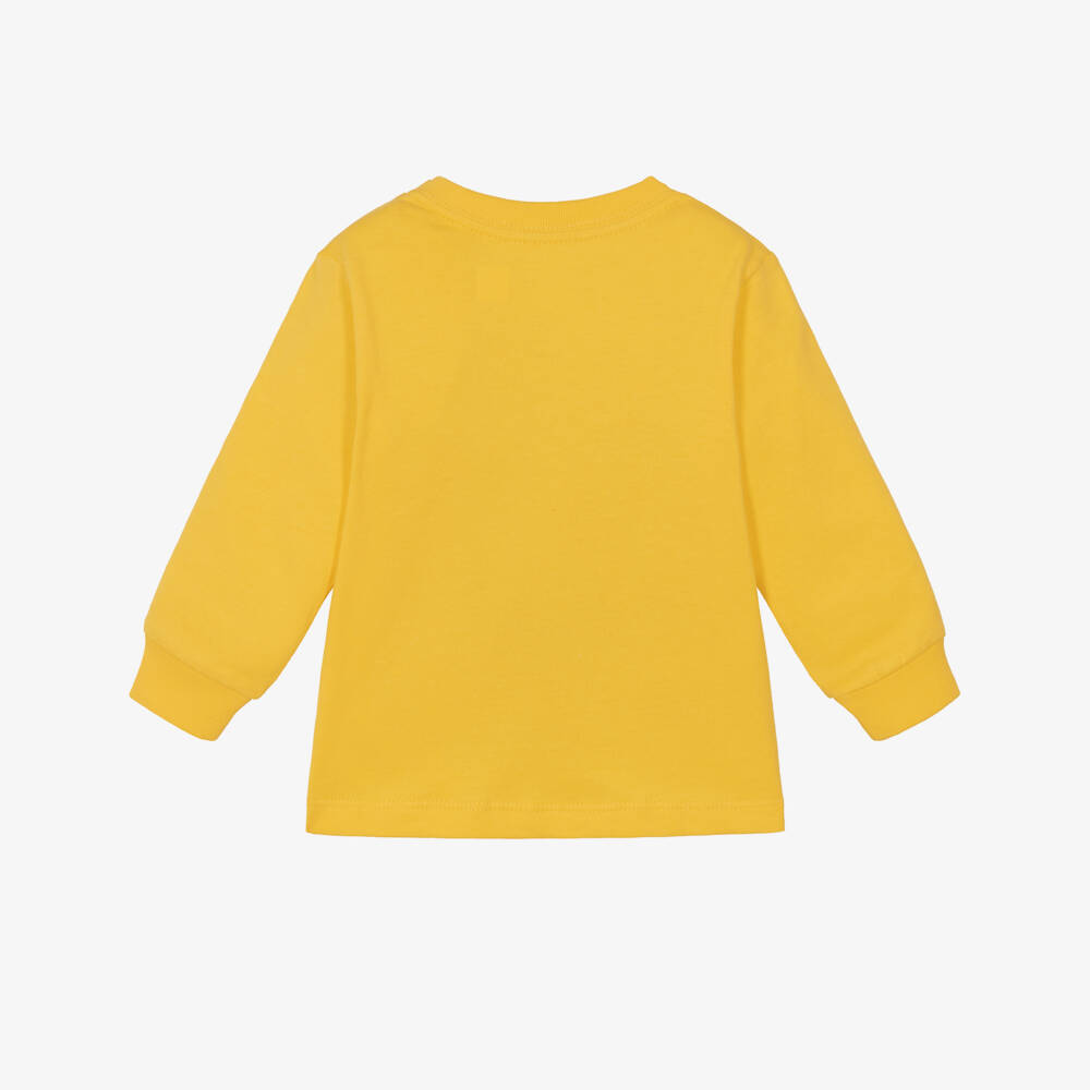 Ralph Lauren-بلوزة بأكمام طويلة قطن لون أصفر للأولاد الرضع | Childrensalon