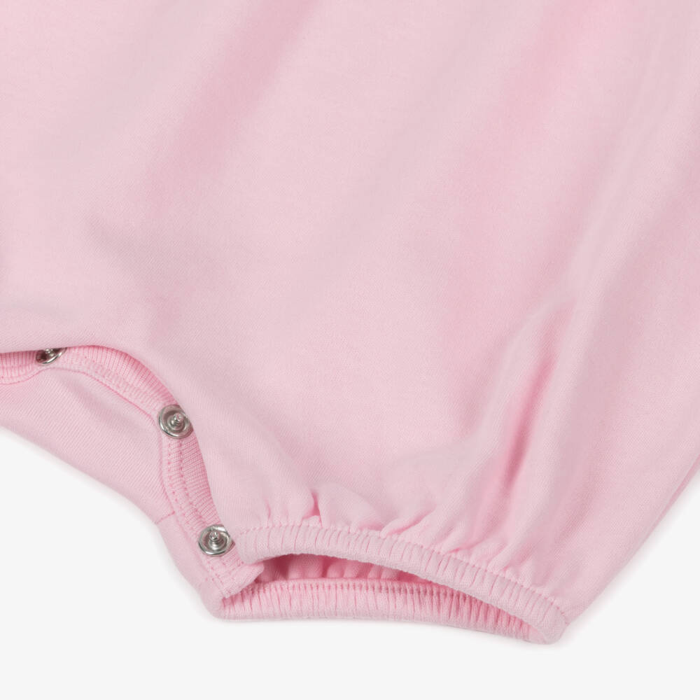 Ralph Lauren-Baby Girls Pink Cotton Polo Shortie | Childrensalon