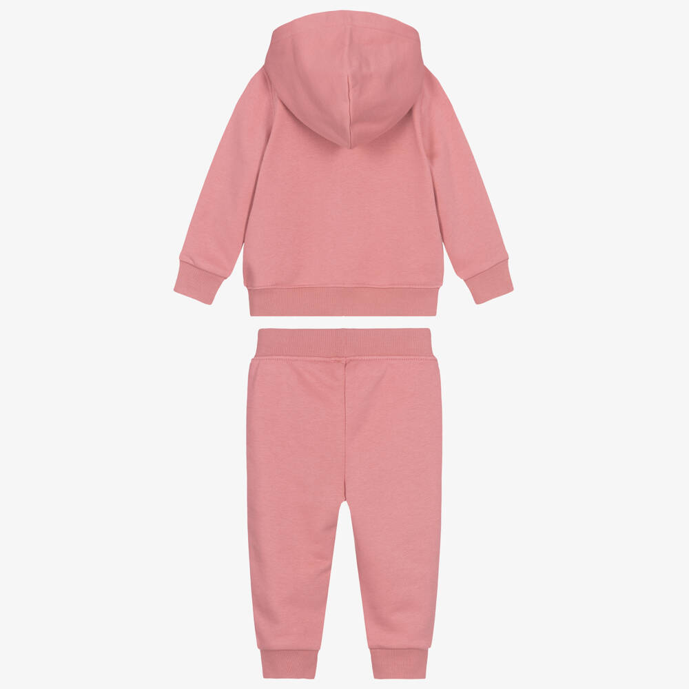 Ralph Lauren-بدلة رياضية قطن لون زهري سلمون للبنات الرضع | Childrensalon