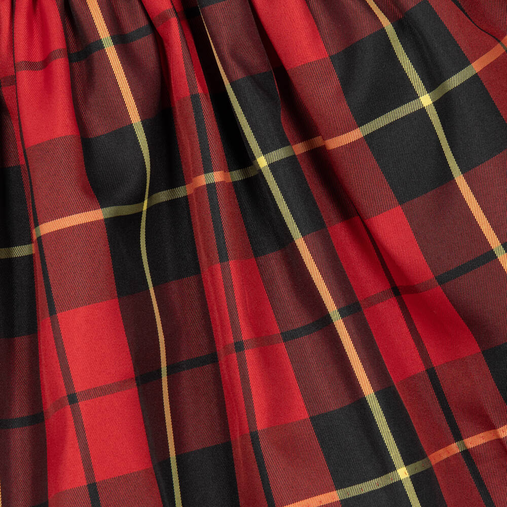Ralph Lauren-Baby Girls Red Tartan Taffeta Dress | Childrensalon