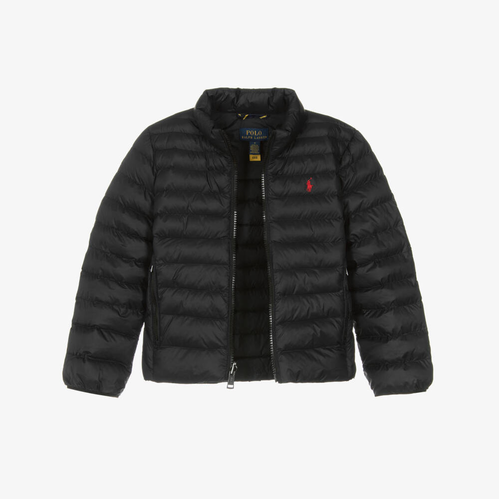 Ralph Lauren-Black Packable P-Layer 2 Puffer Jacket | Childrensalon