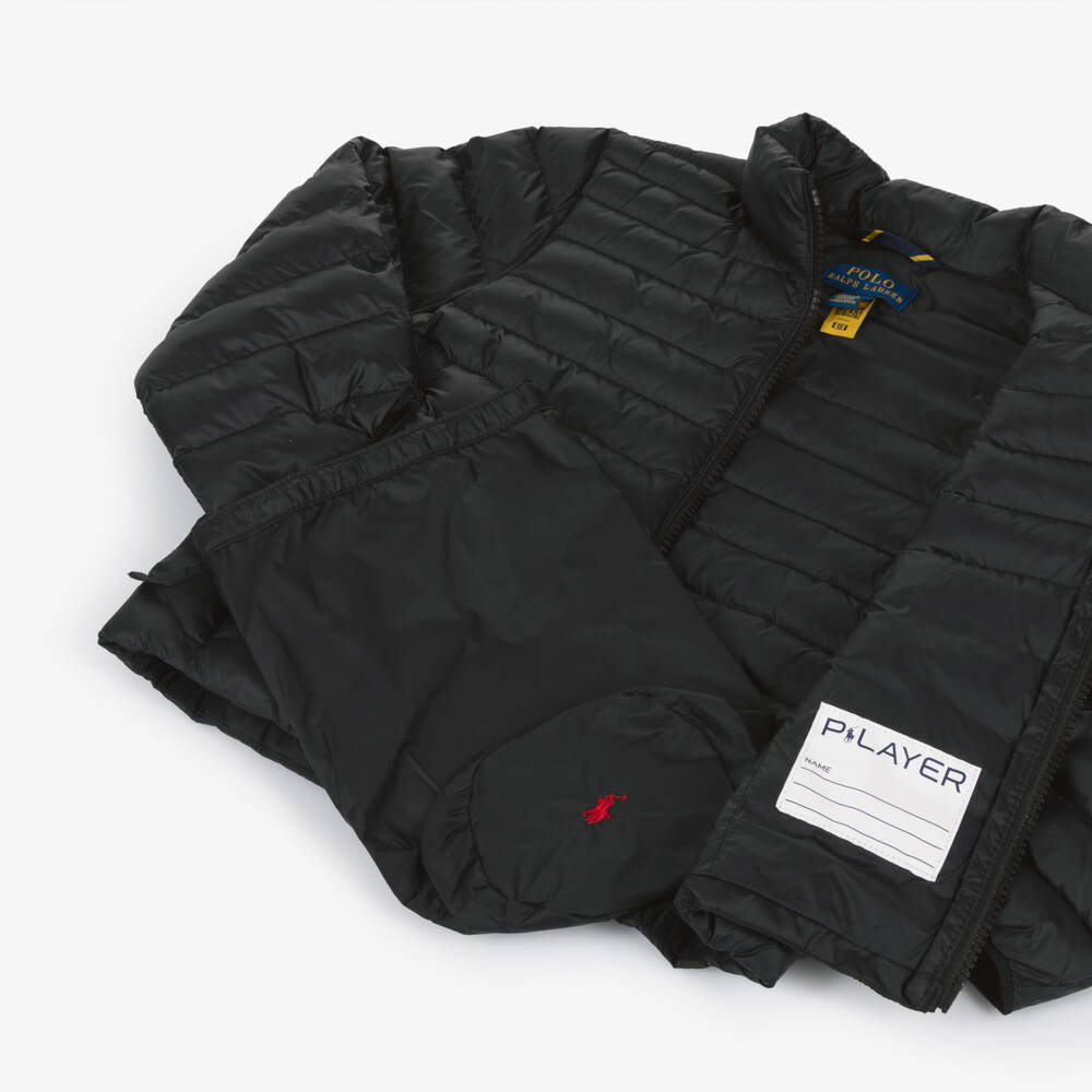 Ralph Lauren-Black Packable P-Layer 2 Puffer Jacket | Childrensalon