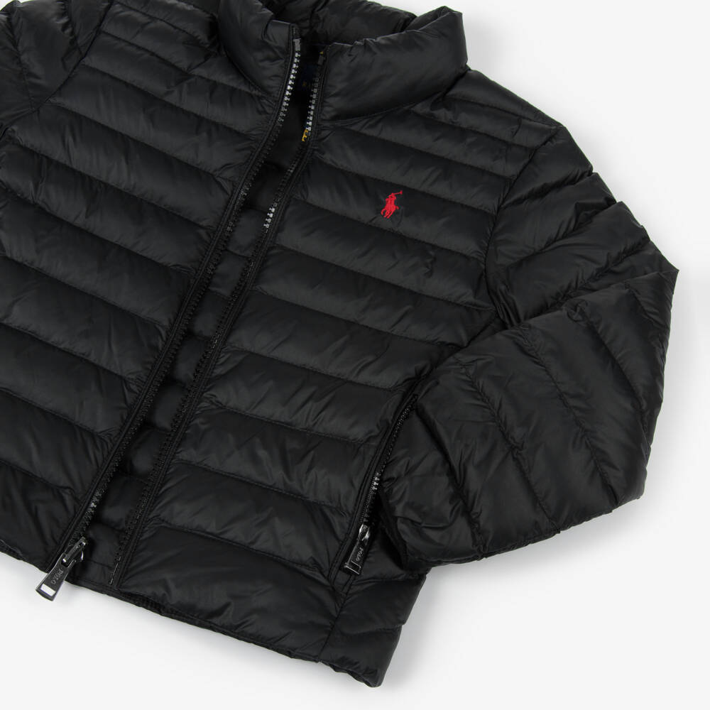 Ralph Lauren-Black Packable P-Layer 2 Puffer Jacket | Childrensalon