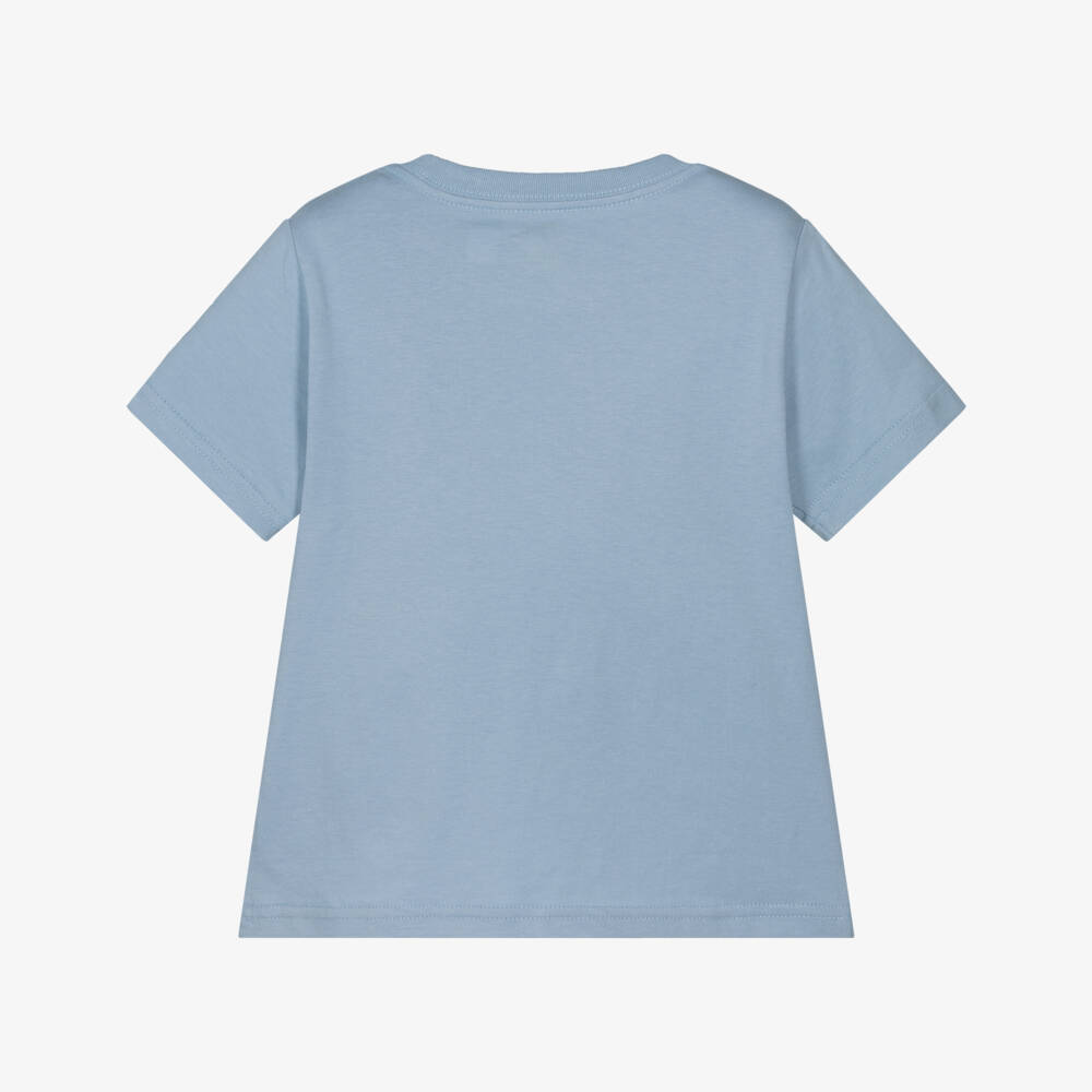 Ralph Lauren-Boys Pale Blue Cotton Big Pony Logo T-Shirt | Childrensalon