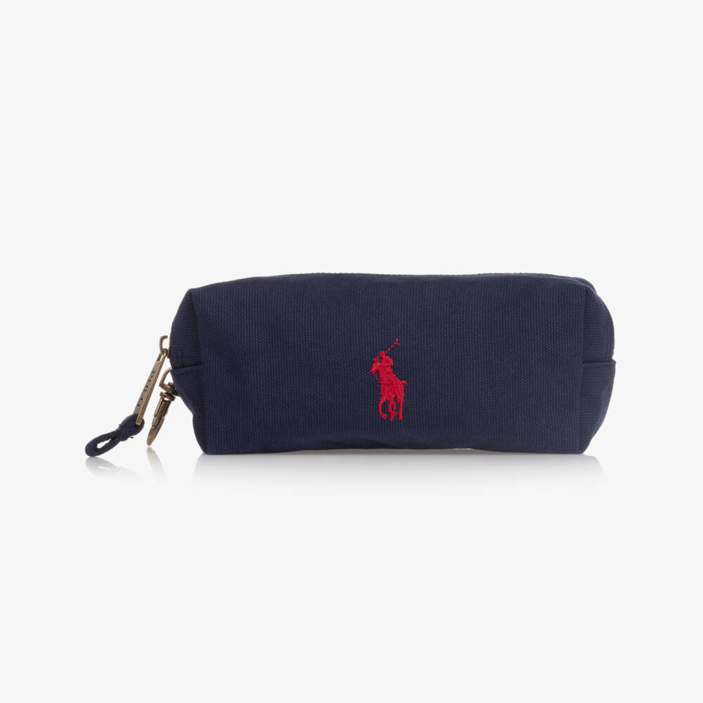 Ralph Lauren-Blue Canvas Big Pony Backpack (44cm) | Childrensalon