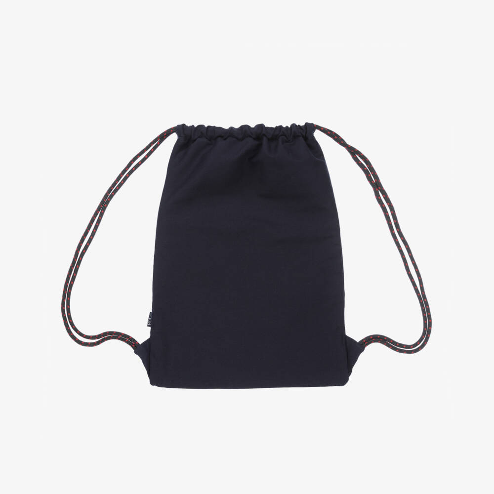 Ralph Lauren-Blue Drawstring Backpack (49cm) | Childrensalon