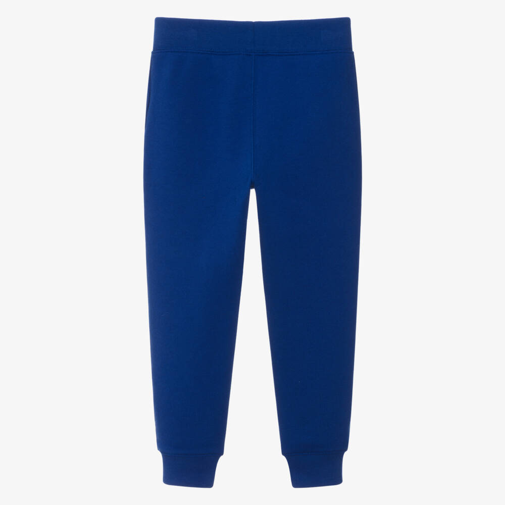 Ralph Lauren-Boys Azure Blue Cotton Pony Logo Joggers | Childrensalon