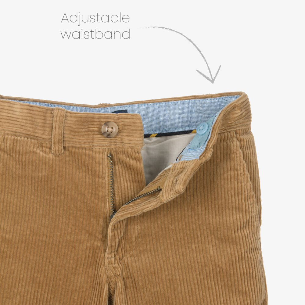 Ralph Lauren-بنطلون قطن كوردروي لون بيج للأولاد | Childrensalon
