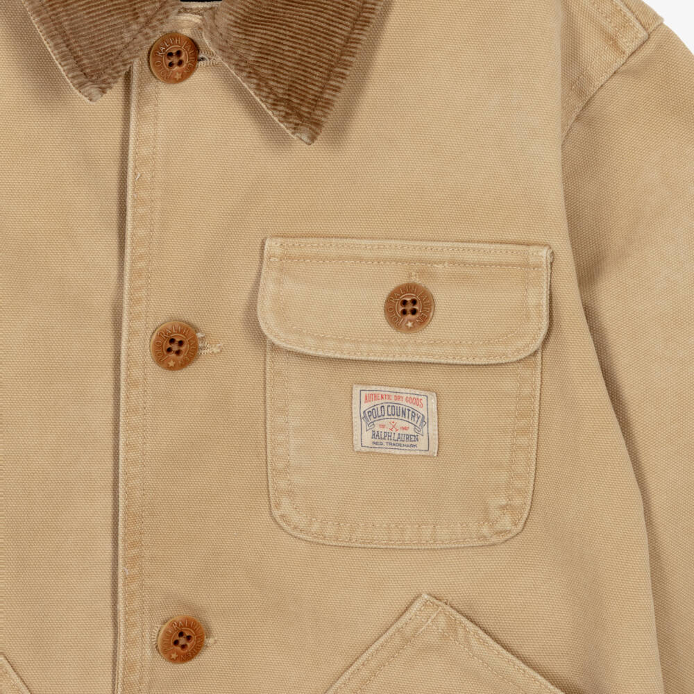 Ralph Lauren-Boys Beige Country Workwear Jacket | Childrensalon