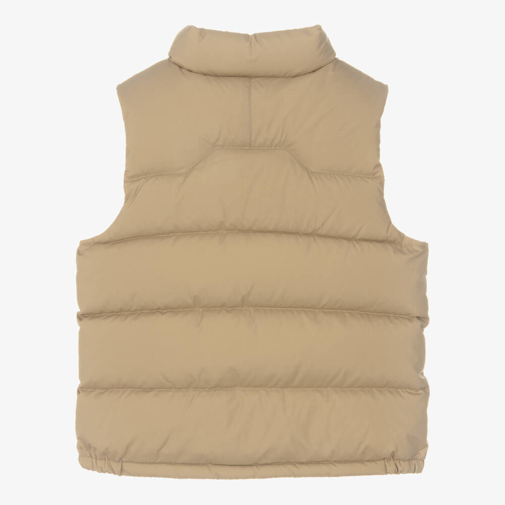 Ralph Lauren-Boys Beige Down Padded Puffer Gilet | Childrensalon