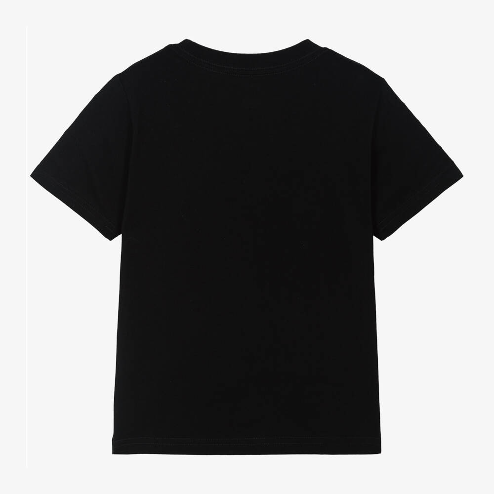 Ralph Lauren-Boys Black Cotton Big Pony T-Shirt | Childrensalon