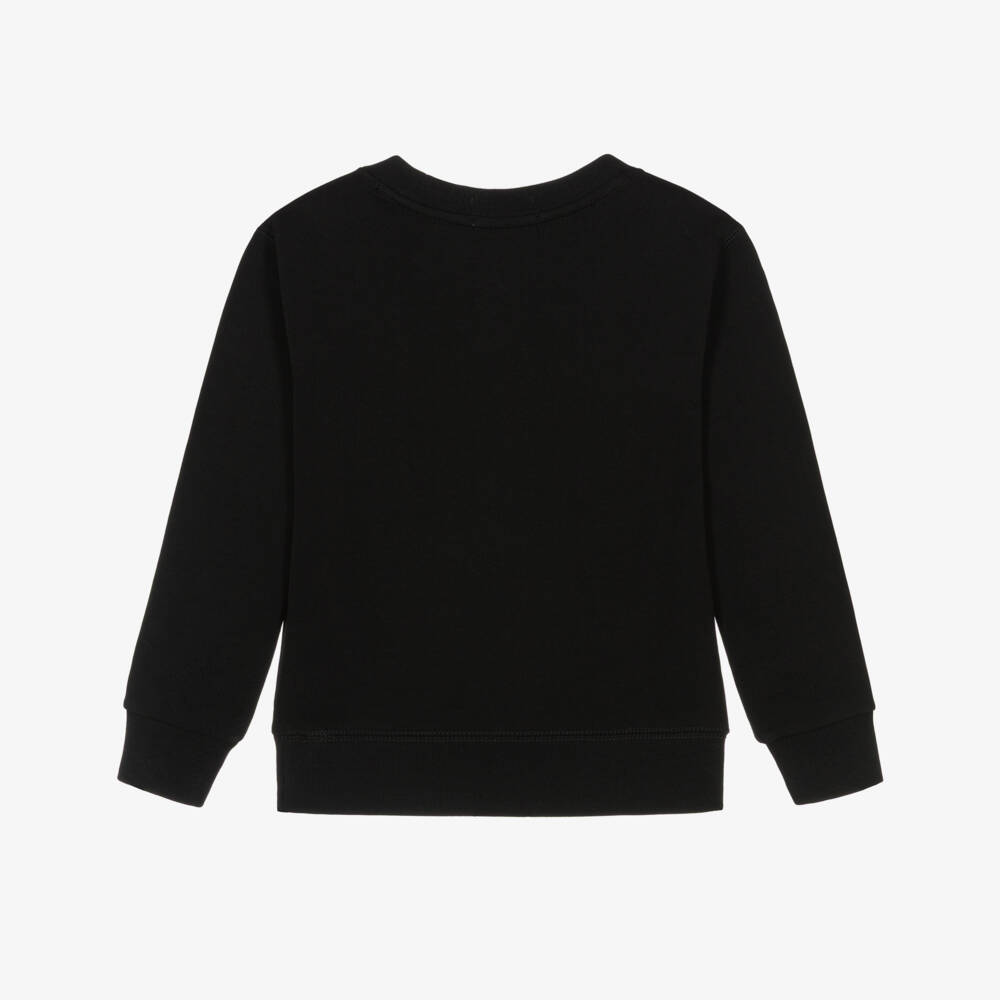Ralph Lauren-Boys Black Cotton Sweatshirt with Tuxedo Polo Bear | Childrensalon