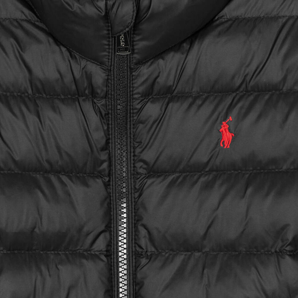 Ralph Lauren-Boys Black Packable Puffer Gilet | Childrensalon