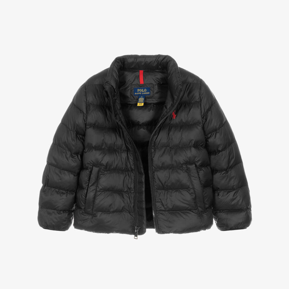 Ralph Lauren-Boys Black Packable Puffer Jacket | Childrensalon