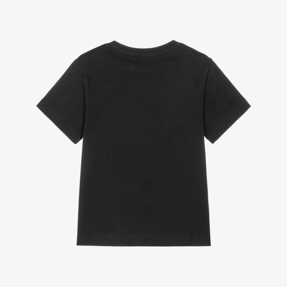 Ralph Lauren-Boys Black Polo Bear T-Shirt in Cotton Jersey | Childrensalon