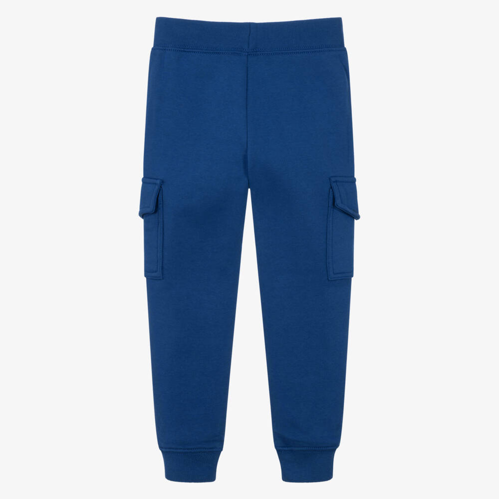 Ralph Lauren-Boys Blue Cargo Pocket Joggers | Childrensalon