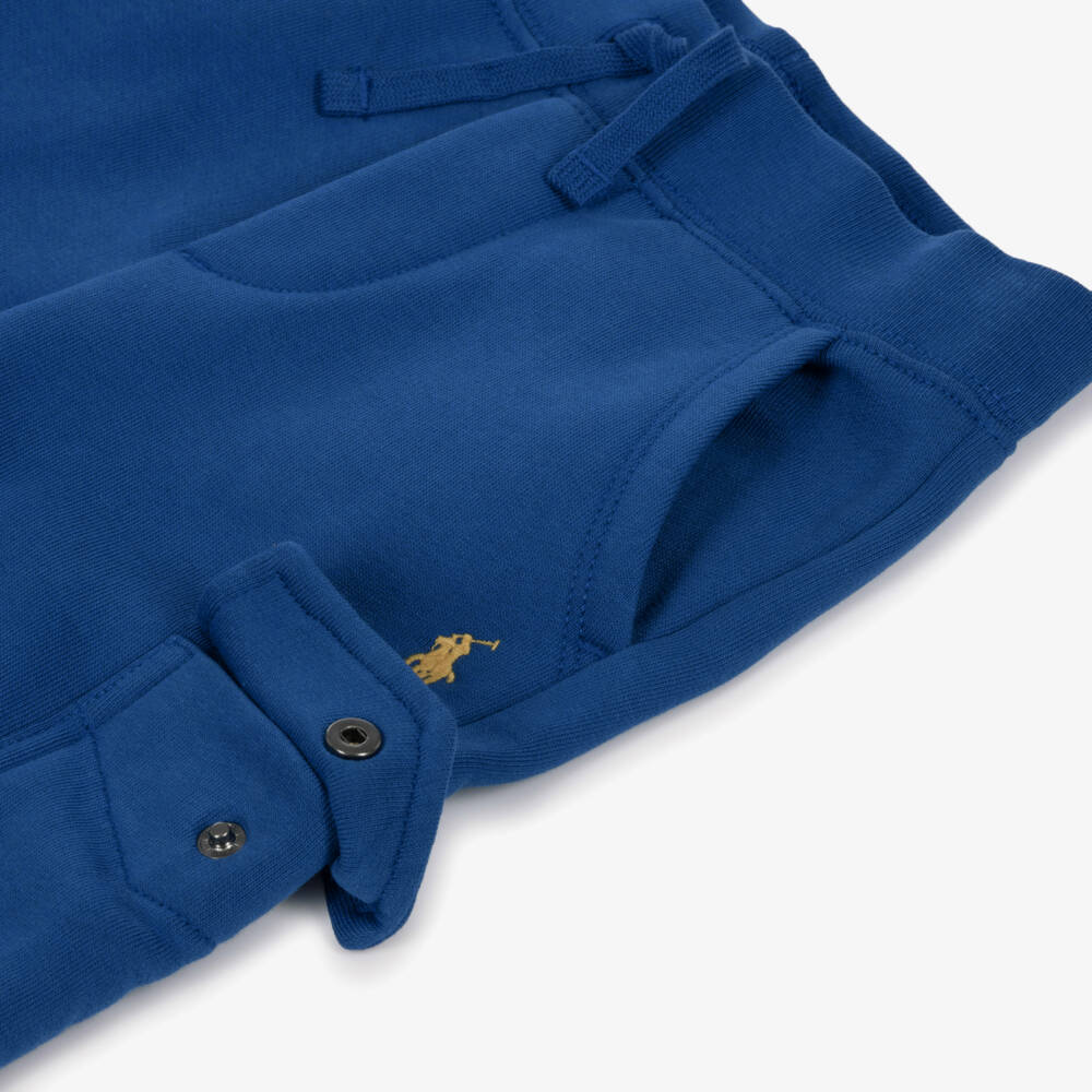 Ralph Lauren-Boys Blue Cargo Pocket Joggers | Childrensalon