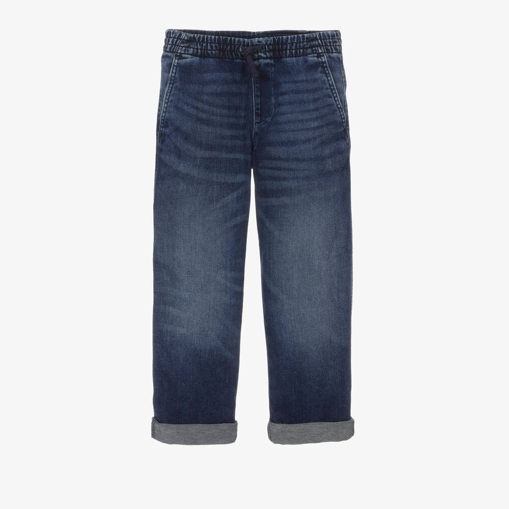Ralph Lauren-Boys Blue Cotton Denim Jeans | Childrensalon