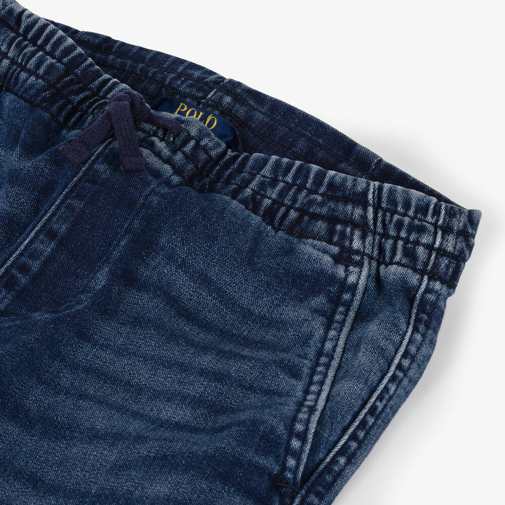 Ralph Lauren-Boys Blue Cotton Denim Jeans | Childrensalon