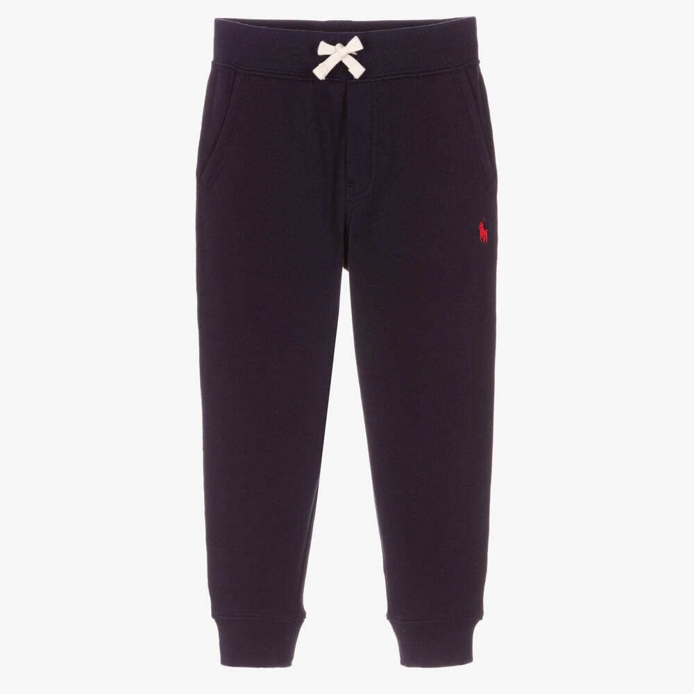Polo Ralph Lauren-بنطلون رياضي قطن جيرسي لون كحلي للأولاد | Childrensalon