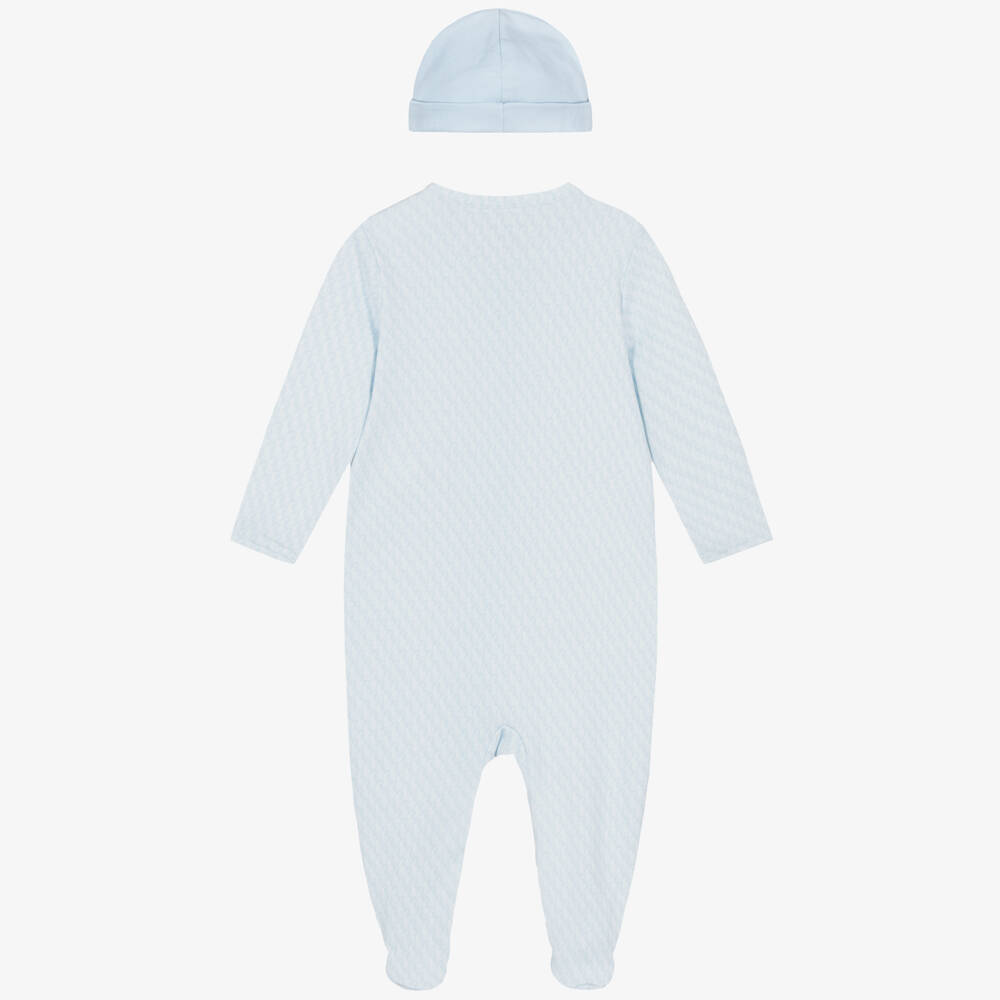 Ralph Lauren-Boys Blue Cotton Polo Pony Babysuit Gift Set | Childrensalon