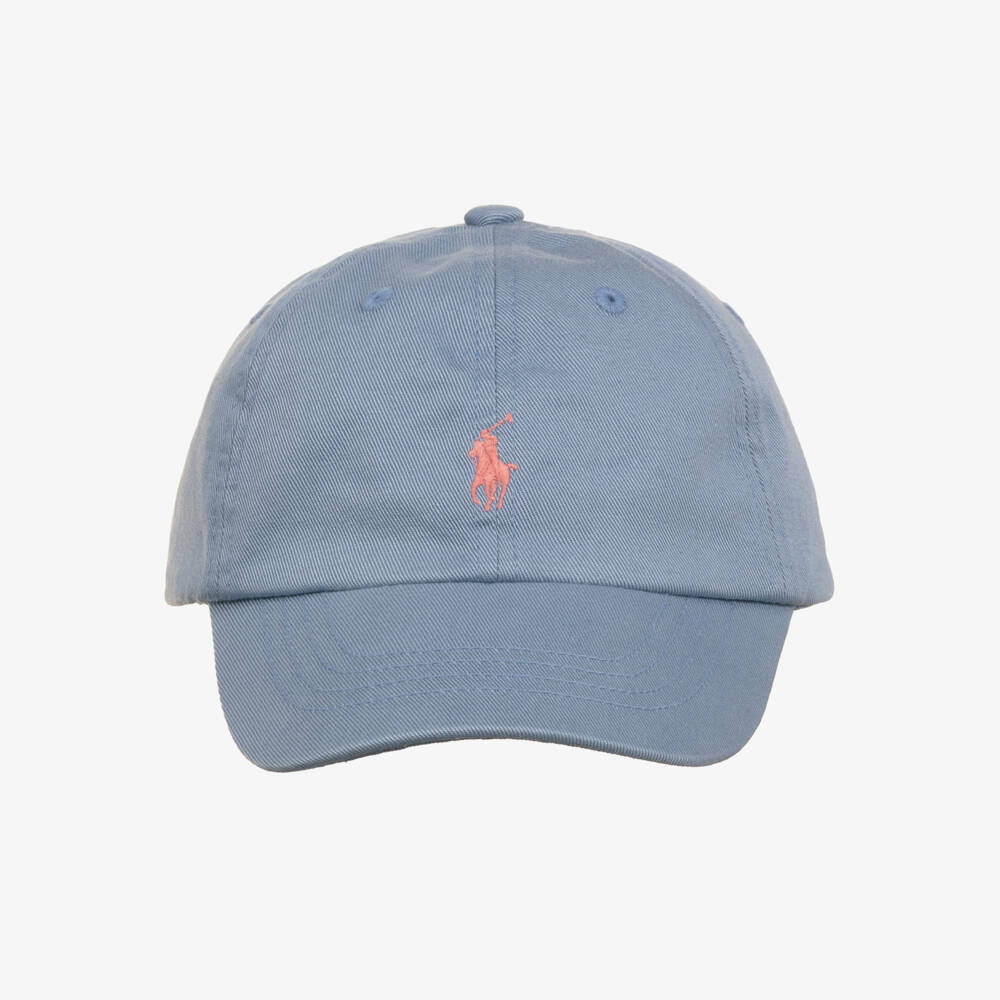 Ralph Lauren-Boys Blue Cotton Pony Logo Baseball Cap | Childrensalon