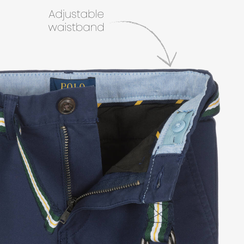 Ralph Lauren-بنطلون تشينو قطن لون كحلي للأولاد | Childrensalon