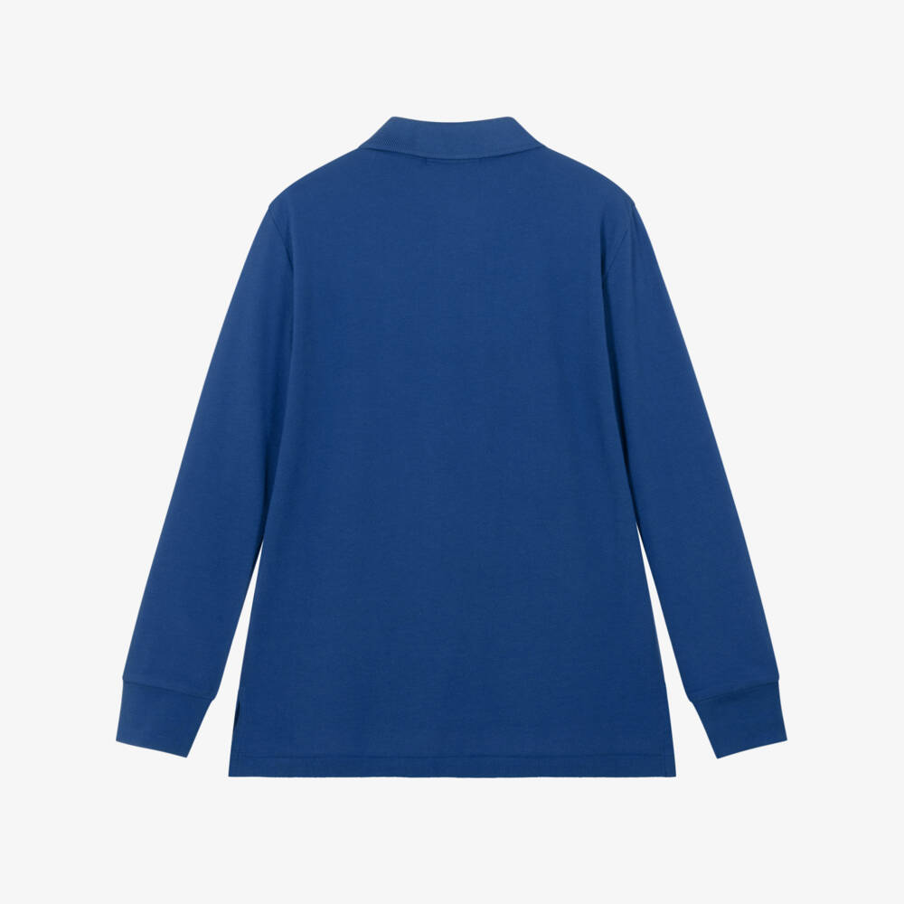 Ralph Lauren-Boys Blue Long Sleeve Polo Shirt | Childrensalon