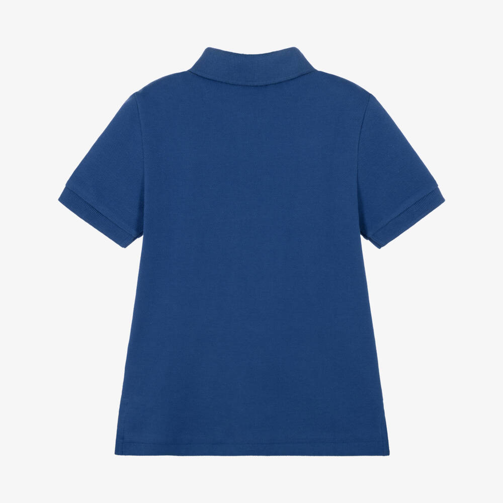Ralph Lauren-Boys Blue Short Sleeve Polo Shirt | Childrensalon