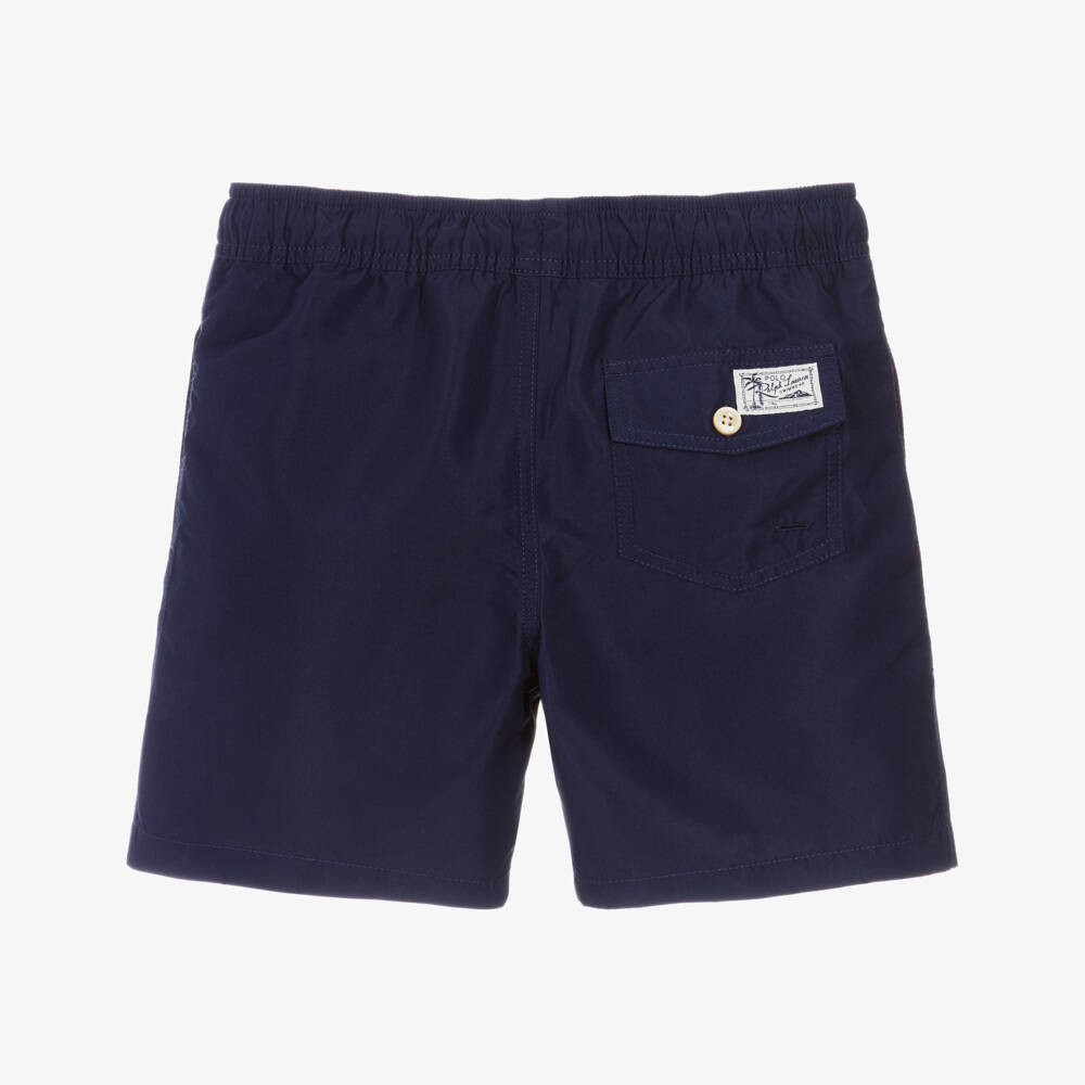 Ralph Lauren-Boys Blue Swim Shorts | Childrensalon