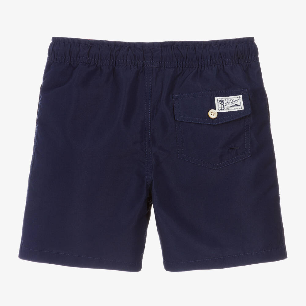 Ralph Lauren-Boys Blue Swim Shorts | Childrensalon