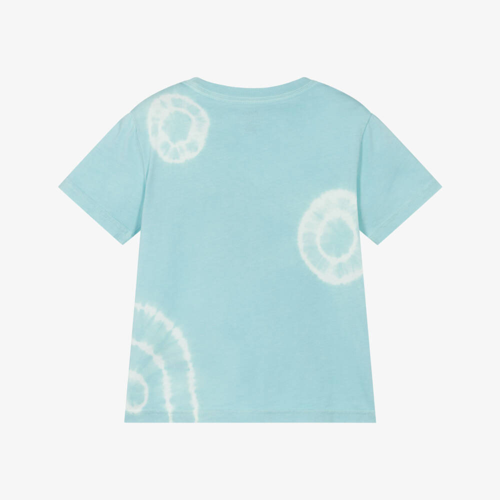 Ralph Lauren-Boys Blue Tie-Dye Cotton Polo Bear T-Shirt | Childrensalon