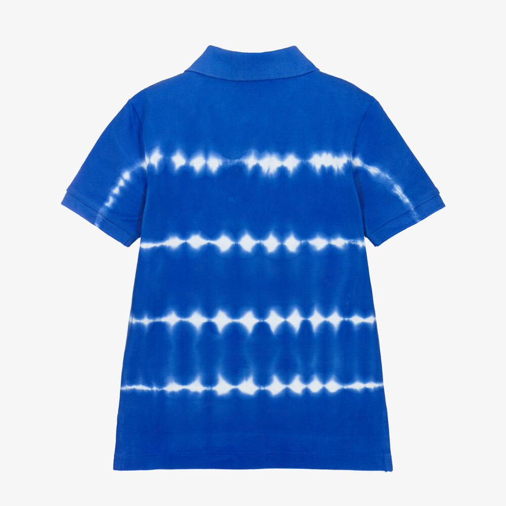 Ralph Lauren-Boys Blue Tie-Dye Print Polo Shirt | Childrensalon