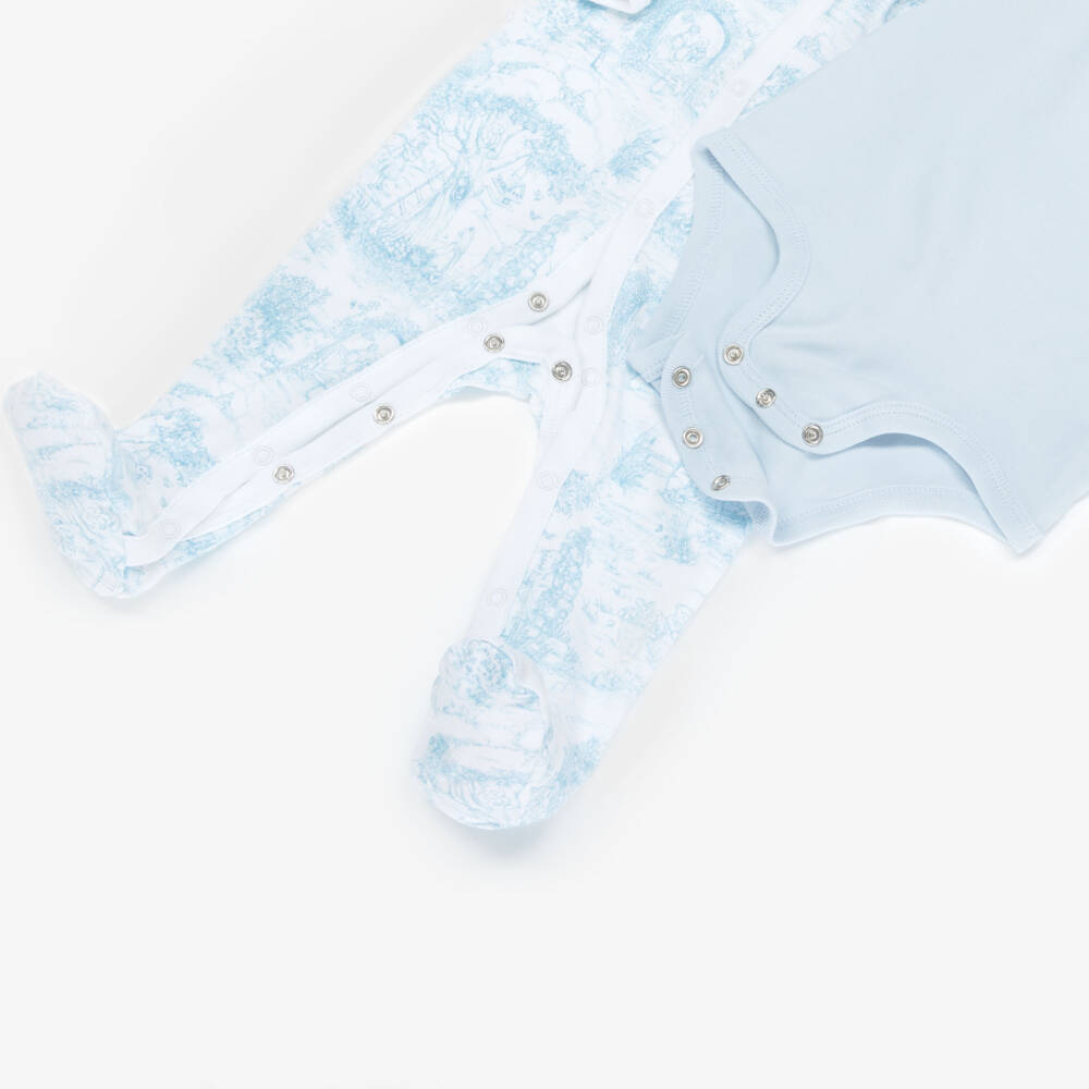 Ralph Lauren-طقم أفارول قطن جيرسي لون أزرق للأولاد الرضع | Childrensalon